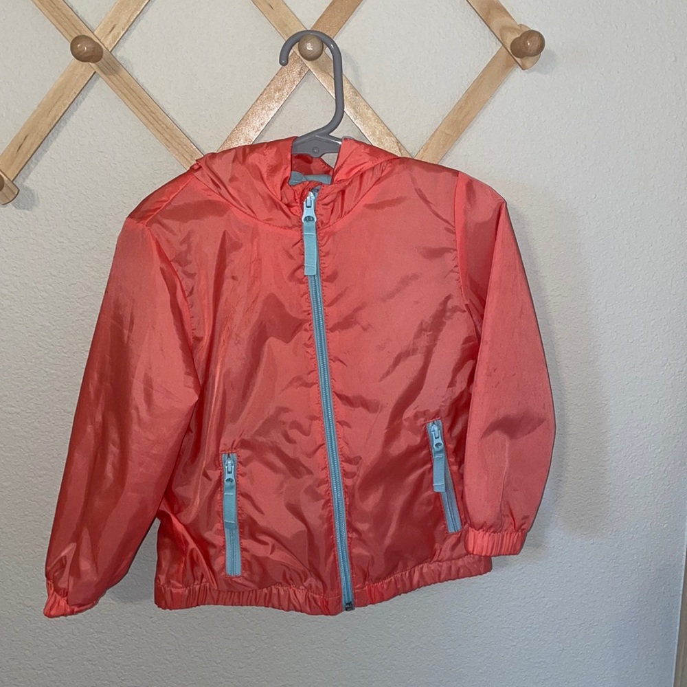 Cat & Jack Windbreaker Jacket in Coral Orange